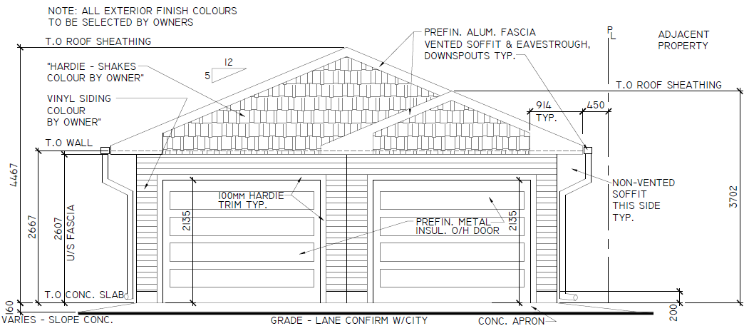 Custom garage blueprints.